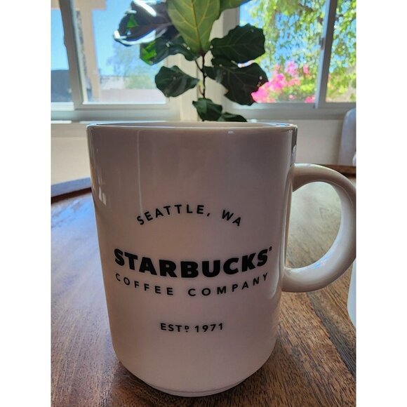 RARE 2x 2018 Starbucks Est 1971 Stackable Coffee Cup Tea Mugs | 14oz - Picture 3 of 6